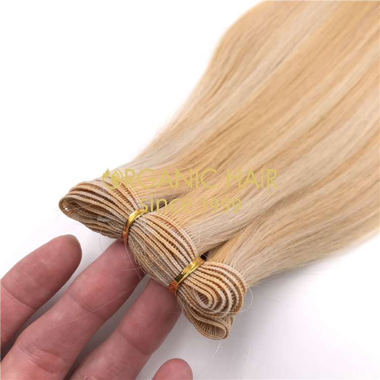 Wholesale customized piano color #16/60 hand tied wefts hair extensions X326