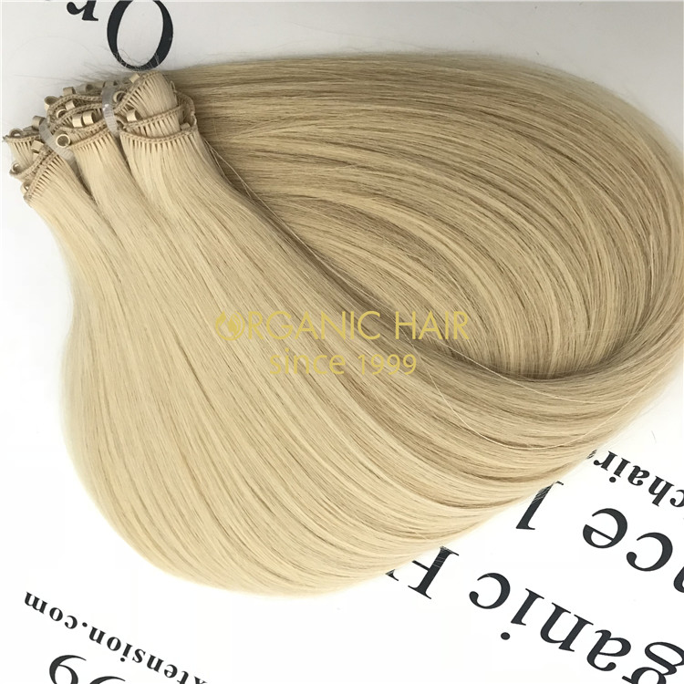 Human cuticle hair bead hand tied wefts extensions X274 - Organic hair