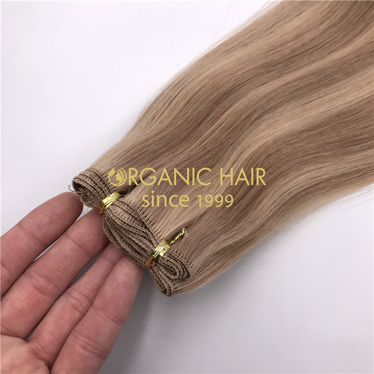 Wholesale human balayage color #18/22 hair hand tied wefts X340