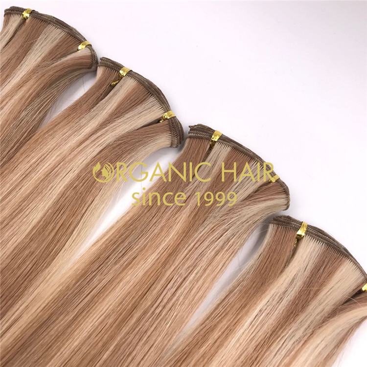 Piano color #14/613 cuticle intact hand tied wefts X266