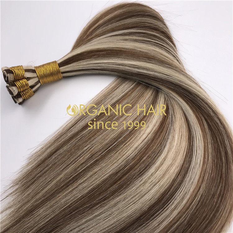 Wholesale hand tied wefts hair extensions X295