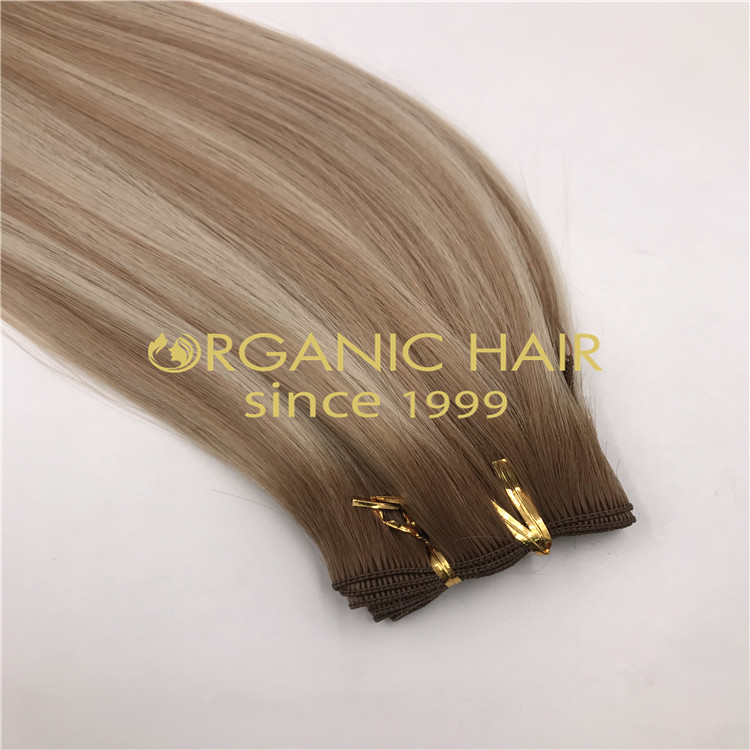 Full cuticle remi hand-tied wefts wholesale H325
