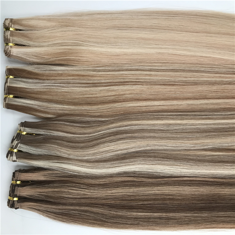 Wholesale high quality ashy piano color handtied weft extension H319