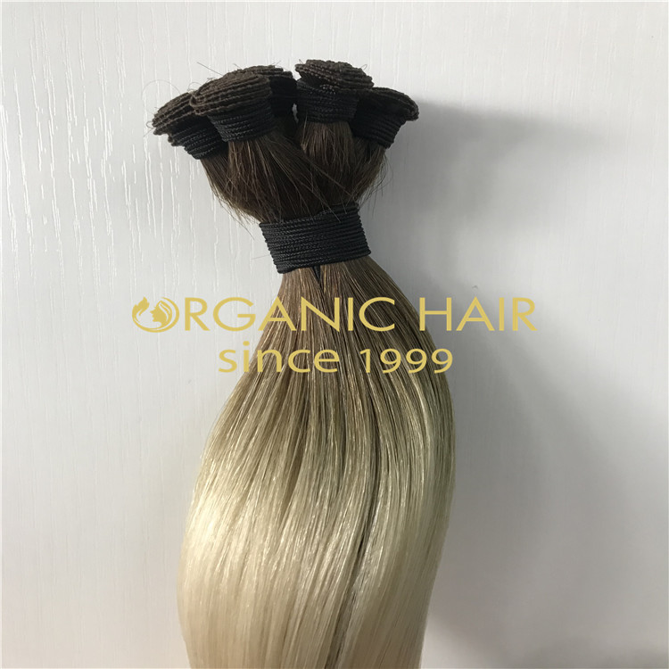  Cuticle intact ombre European hand-tied wefts wholesale H326