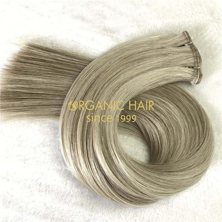 Hand tied wefts high end top hair extensions X252