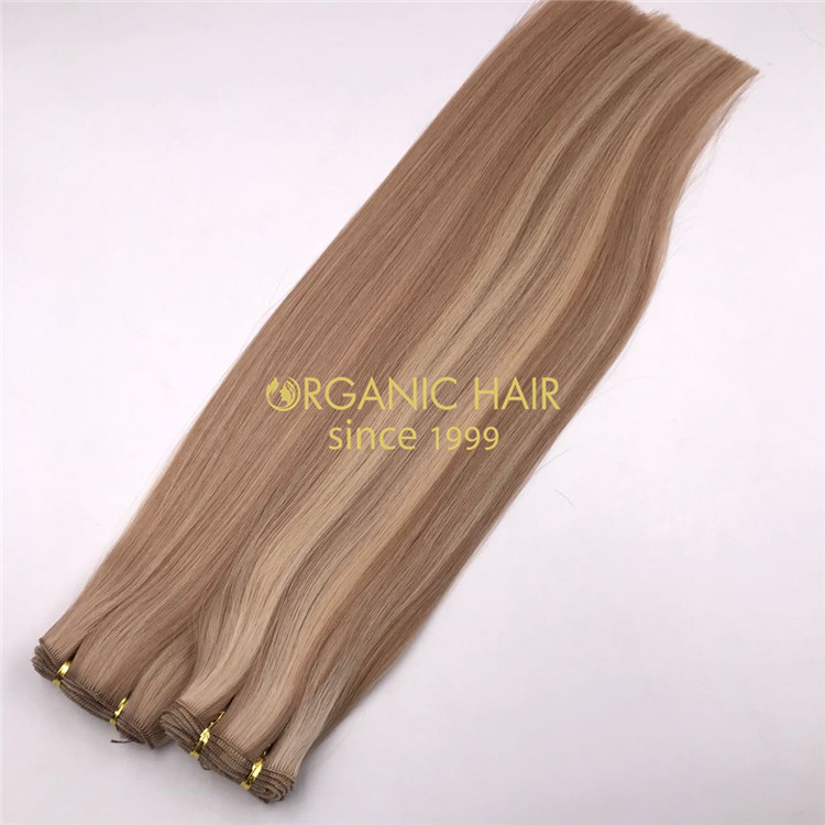 Hot sale and piano color hand tied wefts hair extensions X284