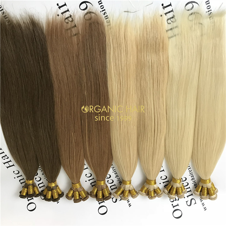 Wholesale best human hand tied weft hair extensions V95