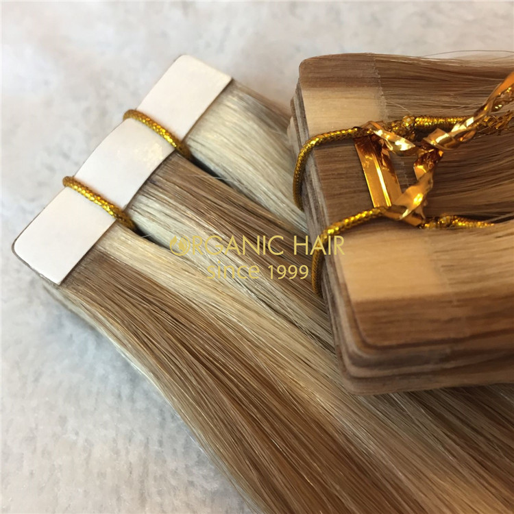 Wholesale human tape in hair and customized color X289