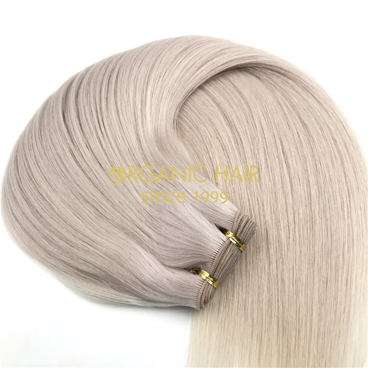 Wholesale human cuticle hand tied wefts #1001 color X343