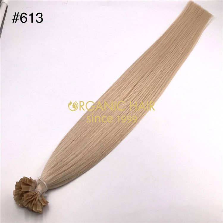 Wholesale human keratin flat tip #613 color and good reviews X351