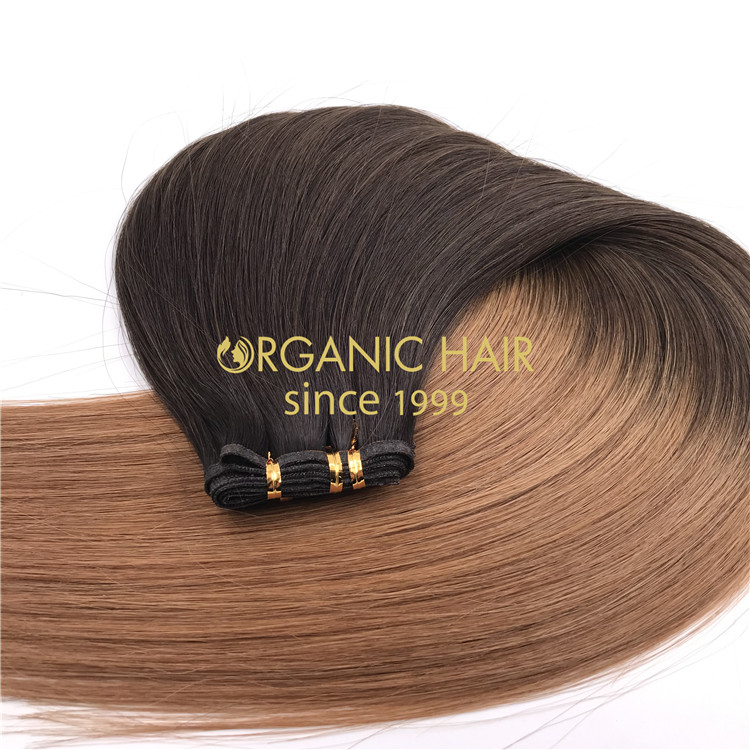 Wholesale human full cuticle flat wefts hair extensions X338