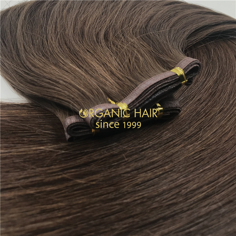 Wholesale hybrid flat wefts dark brown #2 color X305