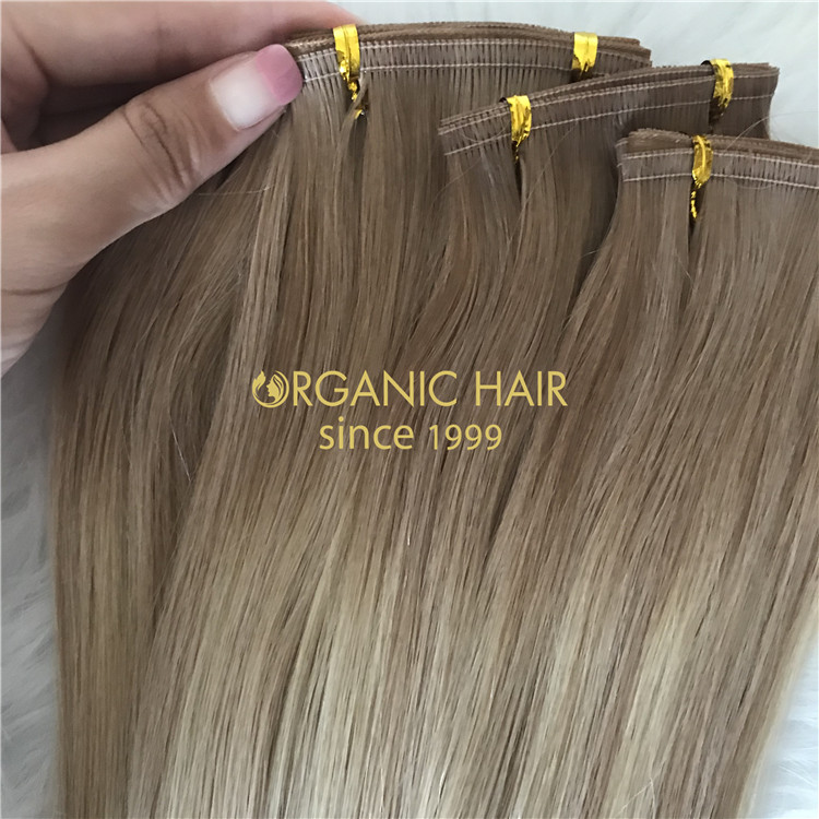Human cuticle intact flat wefts hair extensions and good reviews X256