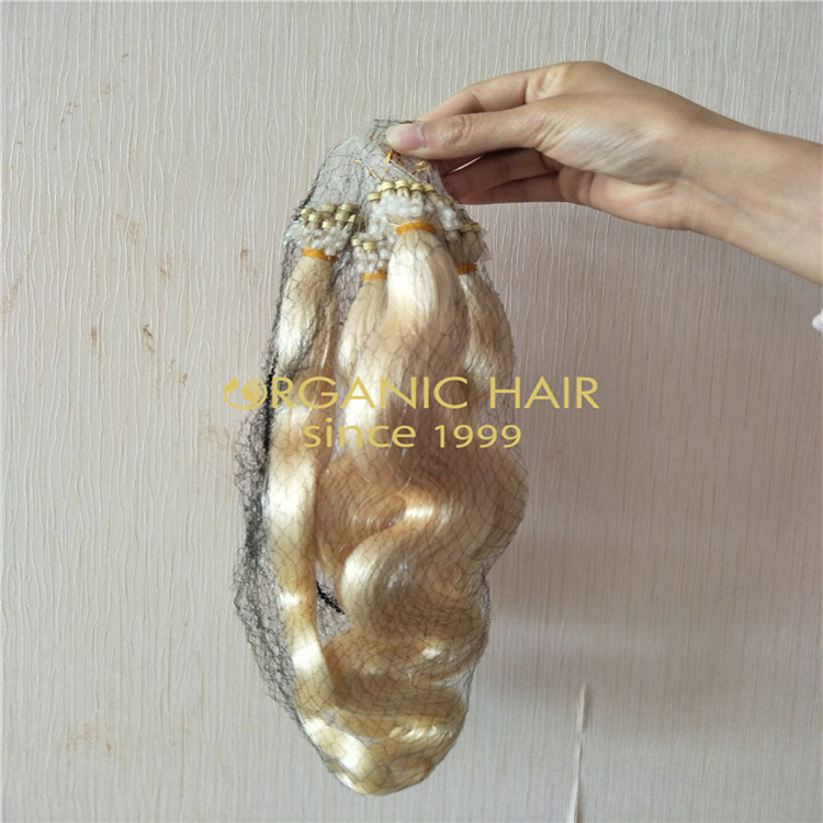 High quality remy human hair micro ring hair extensions vendor V57