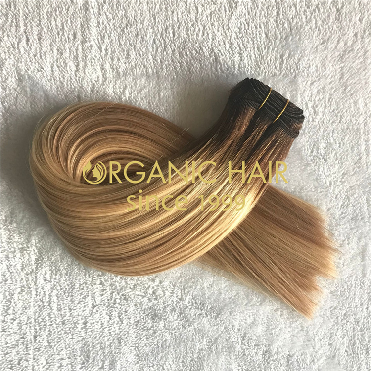 Wholesale best machine weft hair extensions V23