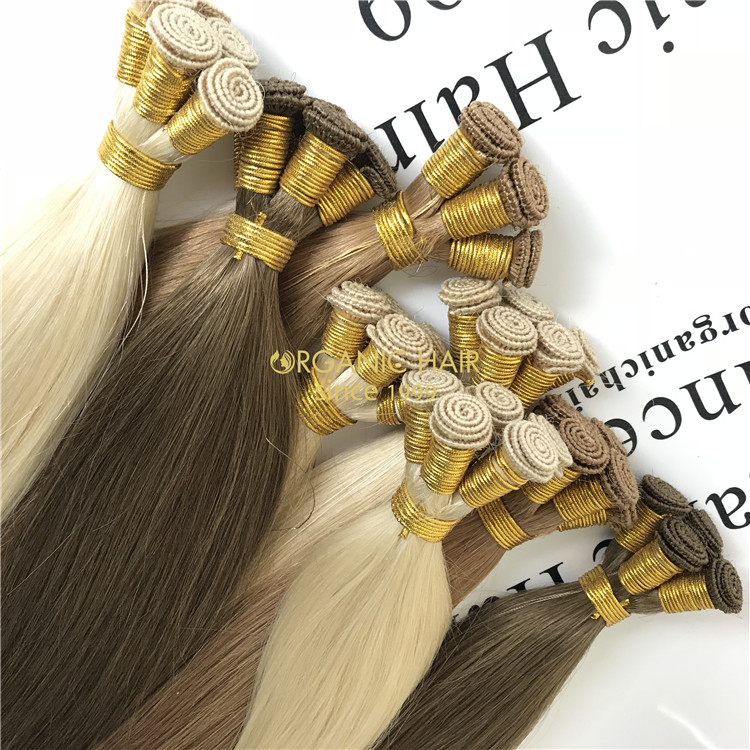 Wholesale best human hand tied weft hair extensions V95