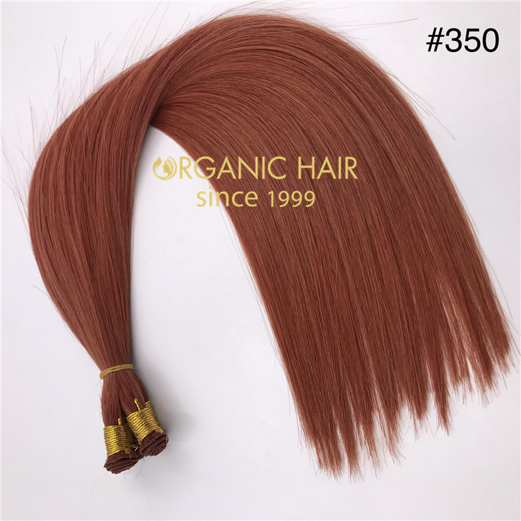 Wholesale high quality 350color hand tied weft extension for utah hair salon X353