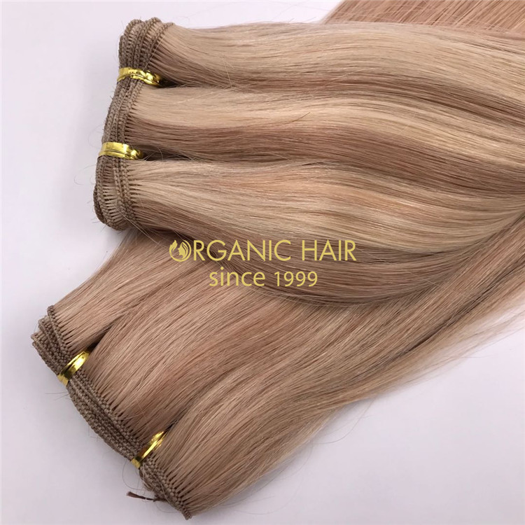 Hot sale and piano color hand tied wefts hair extensions X284