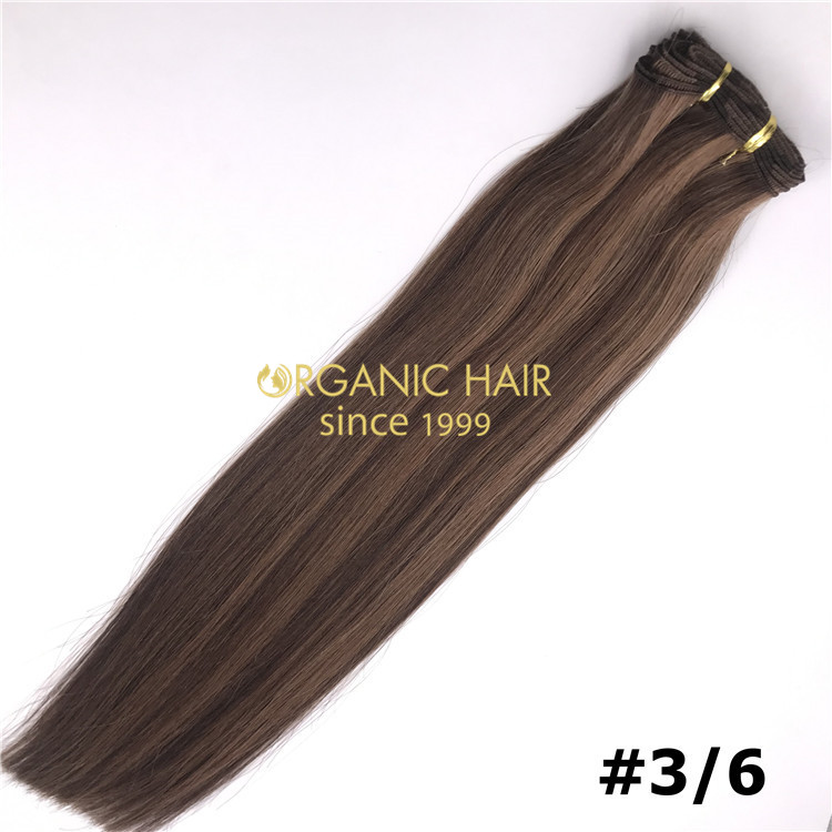 Customized piano color cuticle intact hand tied wefts hot sale X255