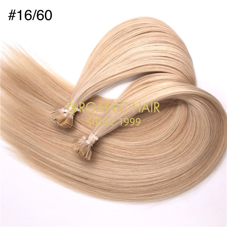 Wholesale human keratin flat tip piano color #16/60 and good reviews X344