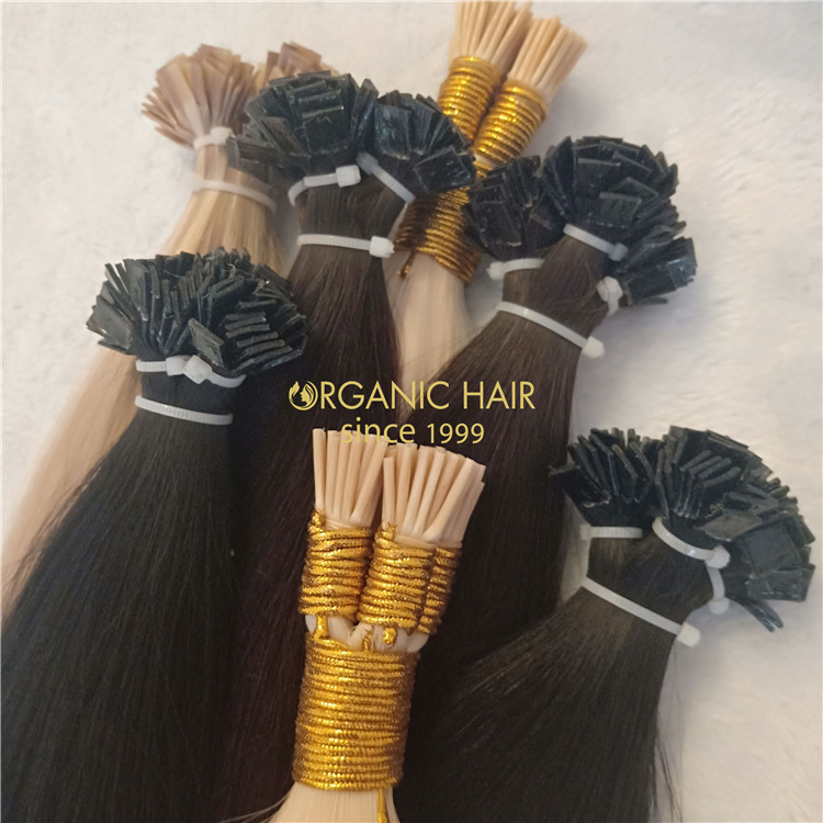 Human keratin itip and flat tip hair extensions and good reviews X295