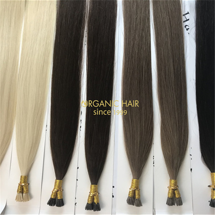 Hot human keratin itip hair extensions and customized color X294