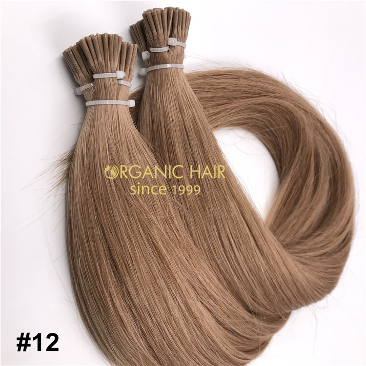 Human cuticle keratin itip hair extensions #12 color X262