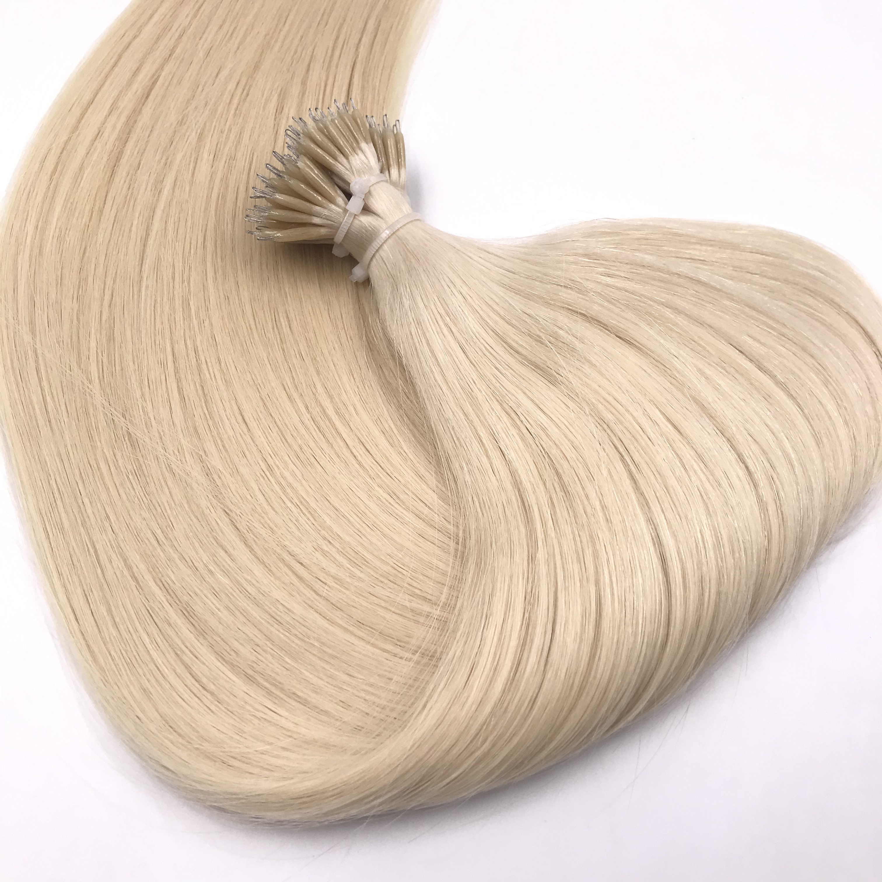 Wholesale human keratin nano rings hair extensions blonde color X303