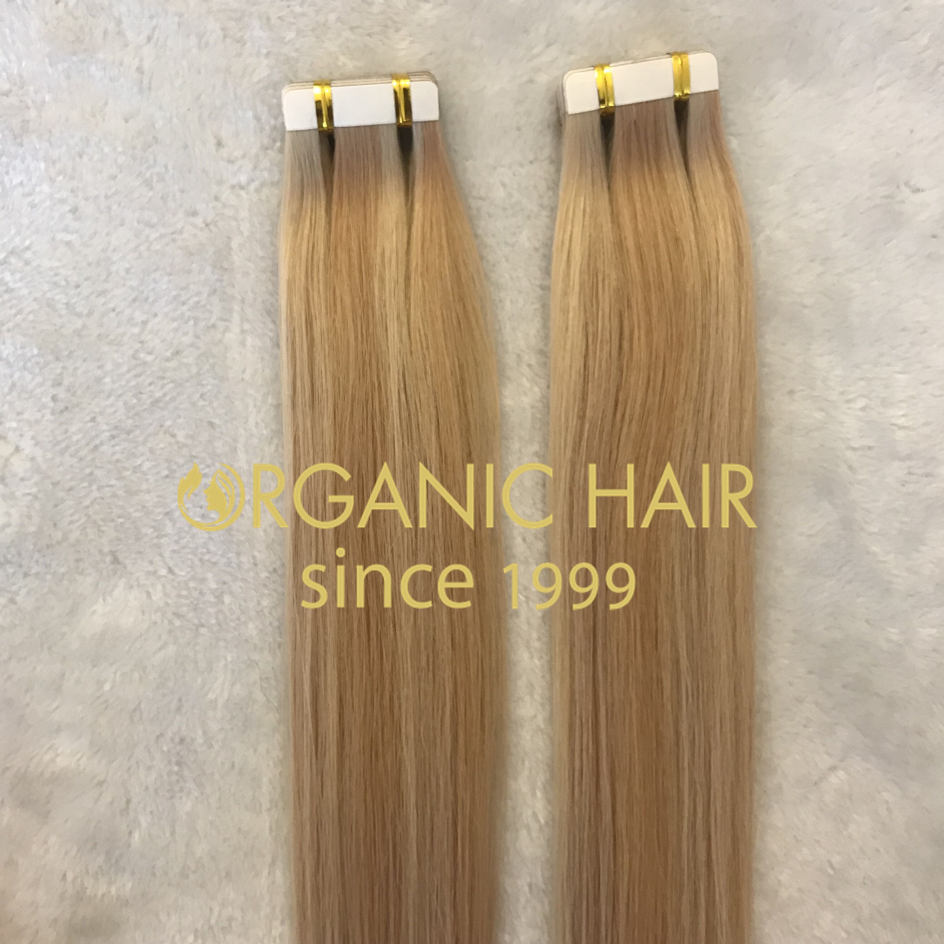 Wholesale piano color #613/18 human tape in hair extensions X319