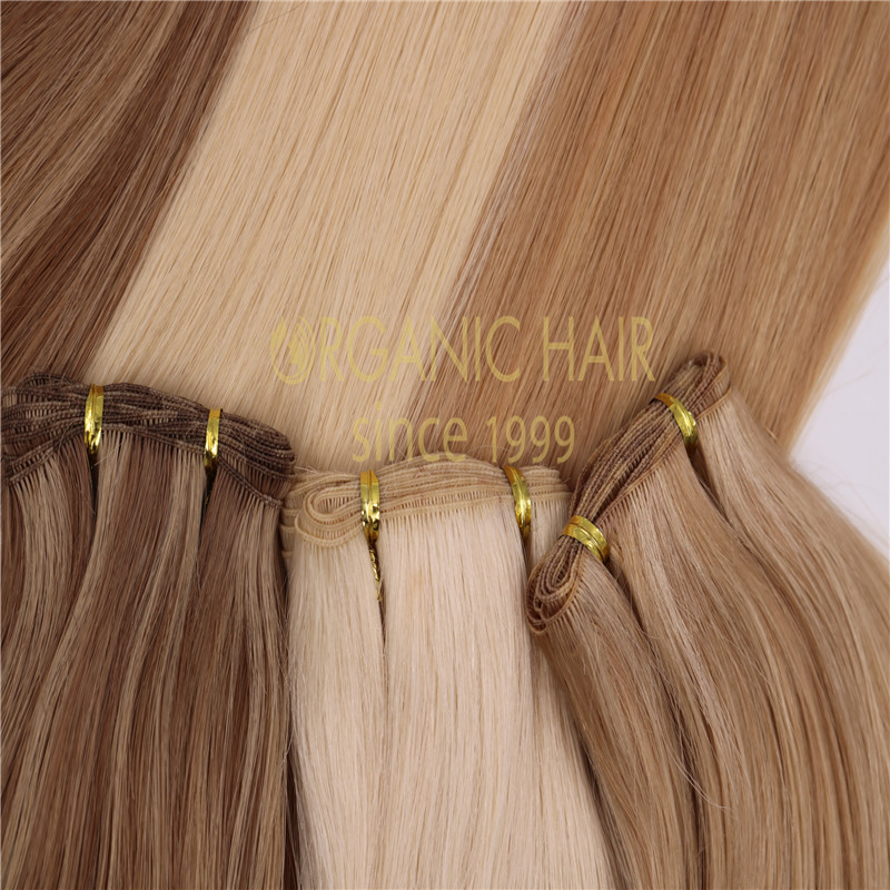 Different color human handtied weft wholesale J09