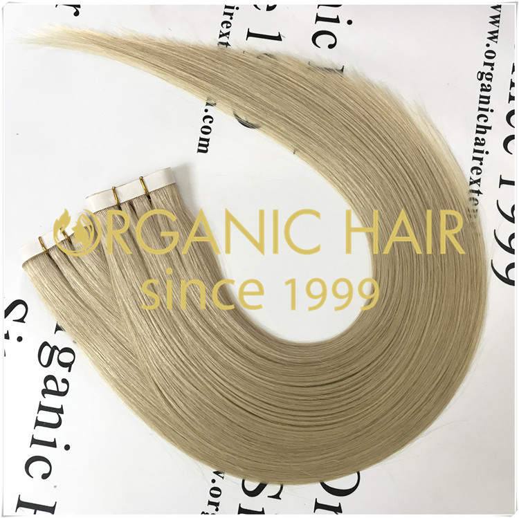 PU skin weft full cuticle human hair extensions CNY038