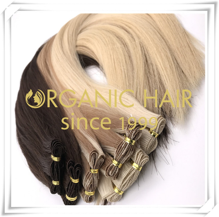 Human full cuticle popular hand tied weft CNY034