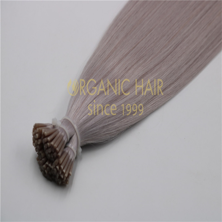 Flexible cuticle intact I-tip hair extensions wholesale V