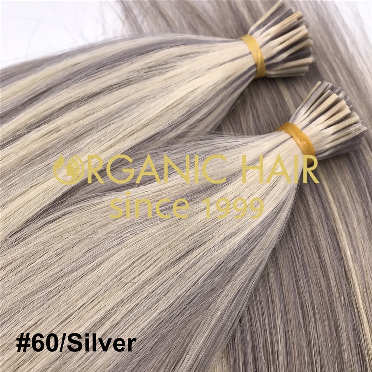 The piano color i tip hair extension with best cuticle hair RB22