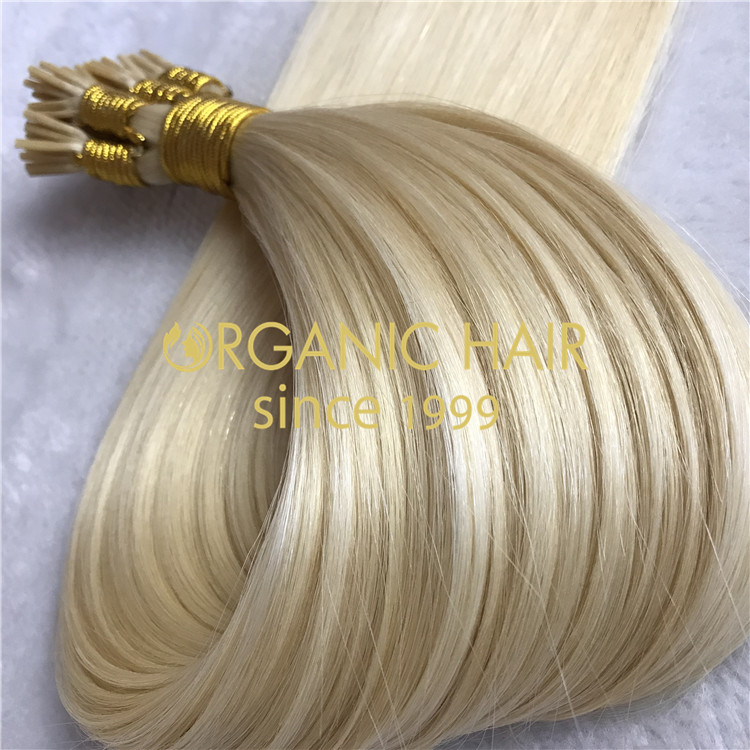 Real human hair extensions for sale--I tip hair extension C3 - Organic hair