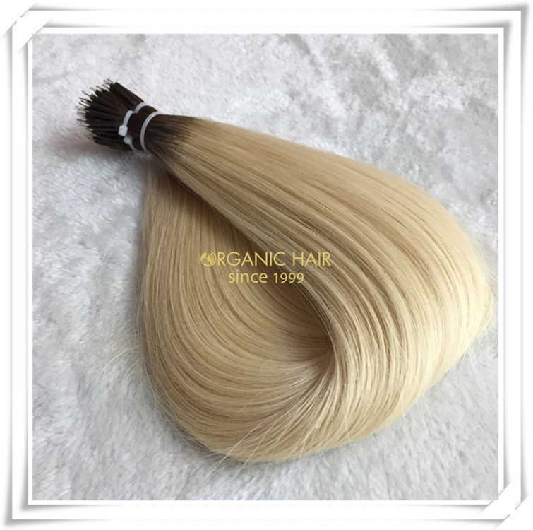 Nano ring pre bonded best quality hair extensions CNY035 - Organic hair