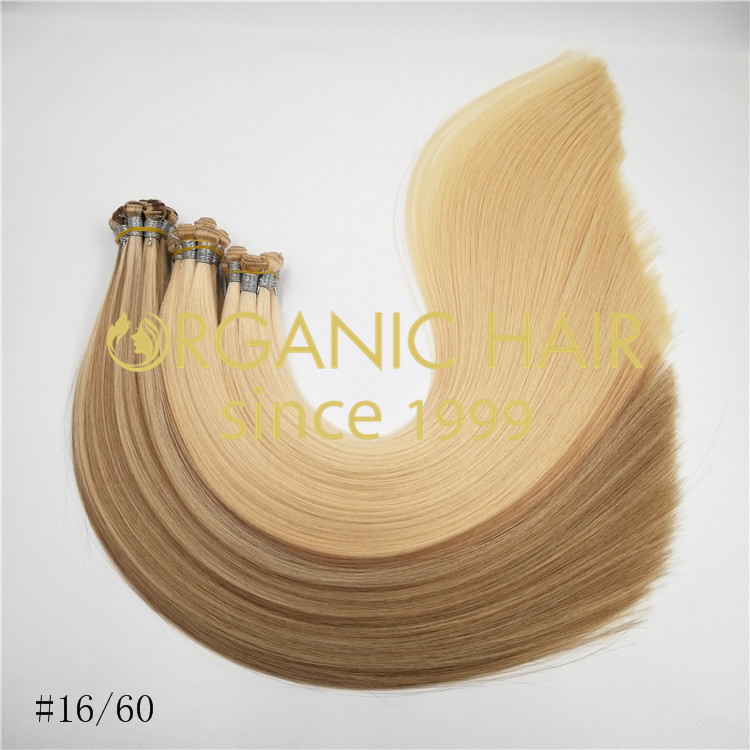 High-quality hand tied weft Hair Extensions Supplier rb117