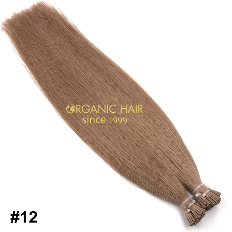 Human cuticle keratin itip hair extensions #12 color X262