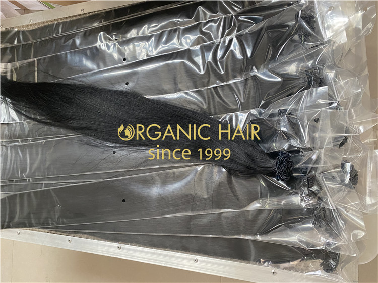 Keratin bonded hair extensions vendor from chinese hair factory-rb128