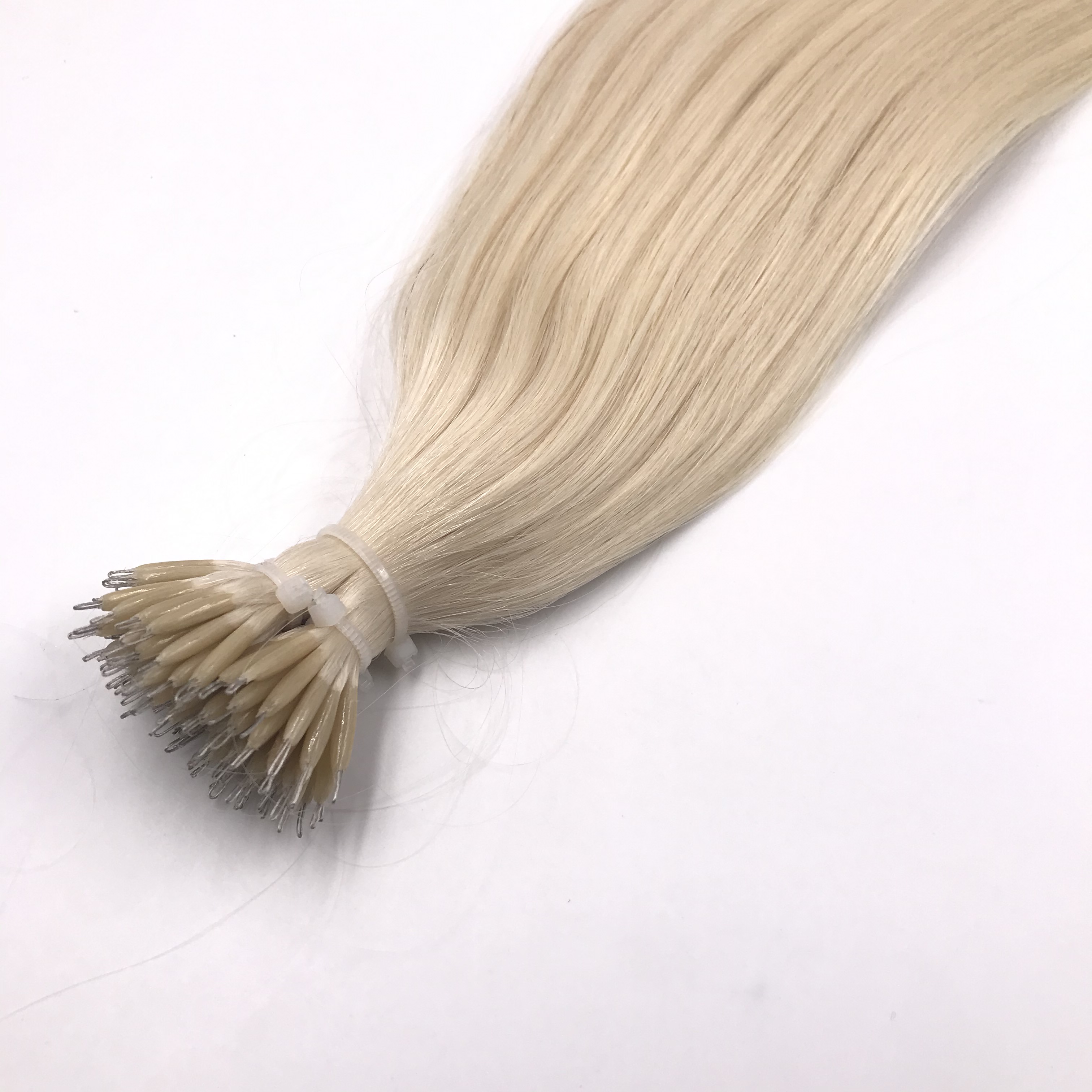 Wholesale human keratin nano rings hair extensions blonde color X303