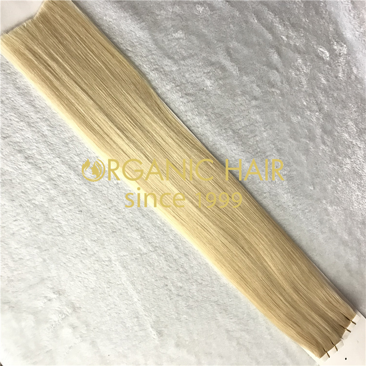 Remy straight highlight skin weft tape in hair extensions wholesale V20