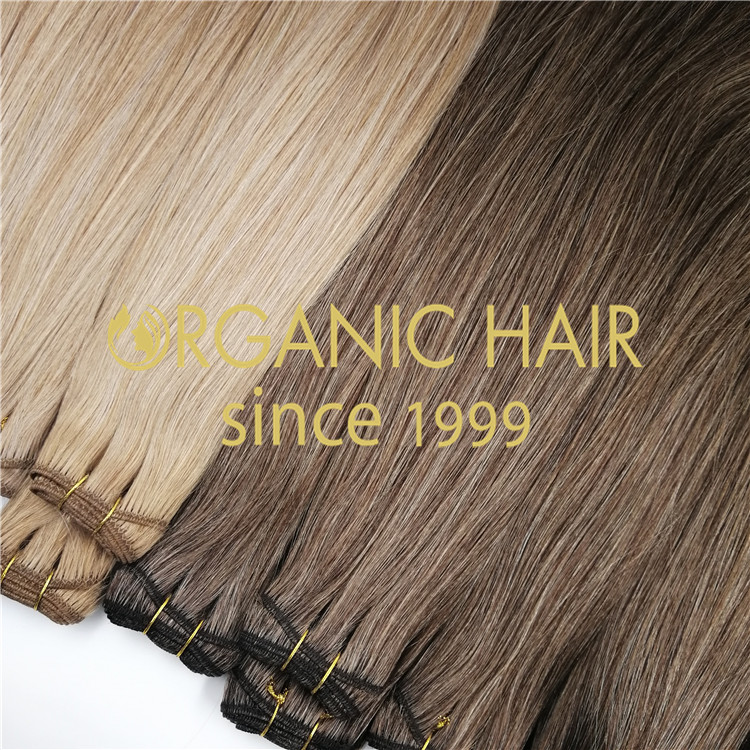 Mixed piano color hair wefts with Russian Mogolian hair  RB67