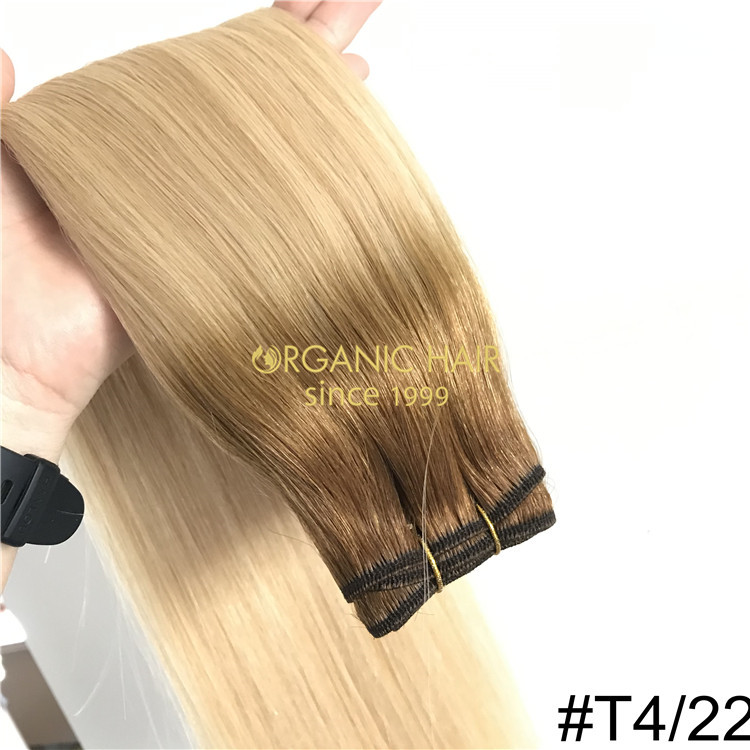 High quality rooted machine tied weft Extenions  H294