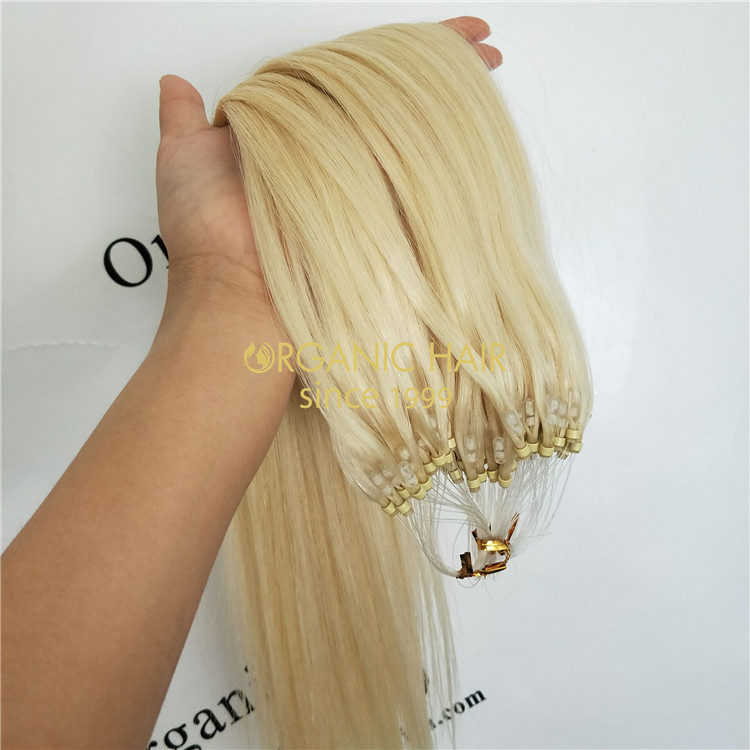 High quality remy hair micro ring extensions supply V97