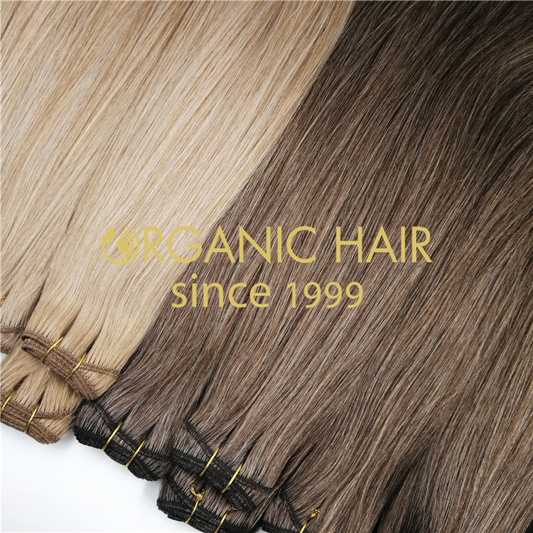 closed mixed piano color hair weft RB58