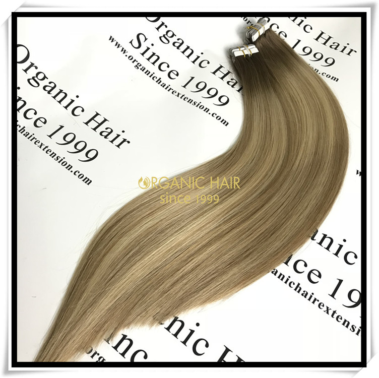 Most popular balayage color tape in hair extension C024