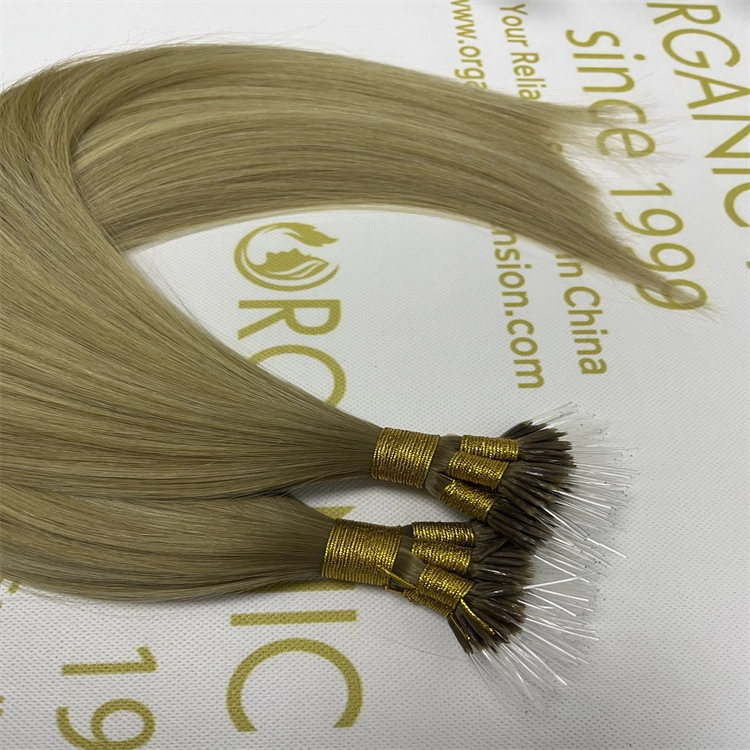 Organic wholesale Blonde mixed nano ring hair extensions H16
