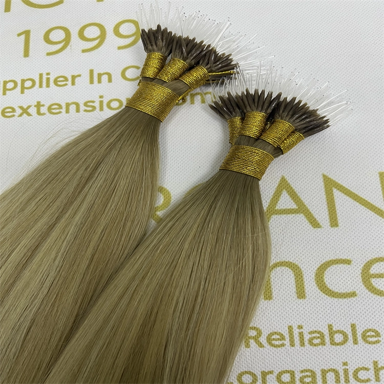 Organic wholesale Blonde mixed nano ring hair extensions H16