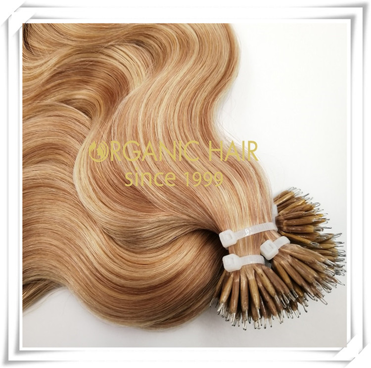 Balayage color body wave nano ring C066