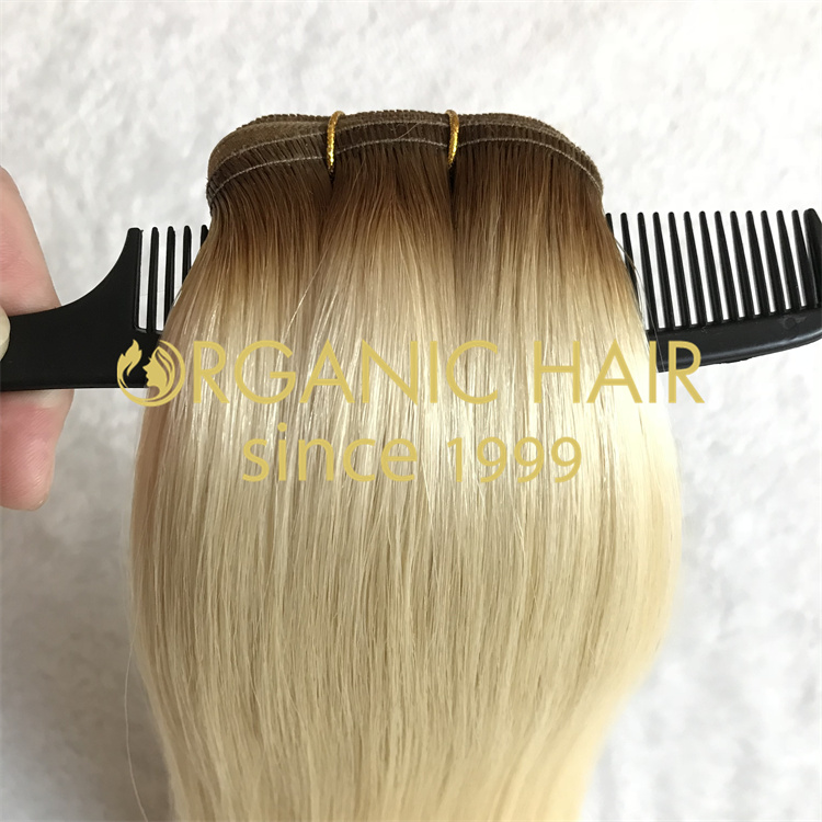Wholesale best seamless flat weft hair extensions V134